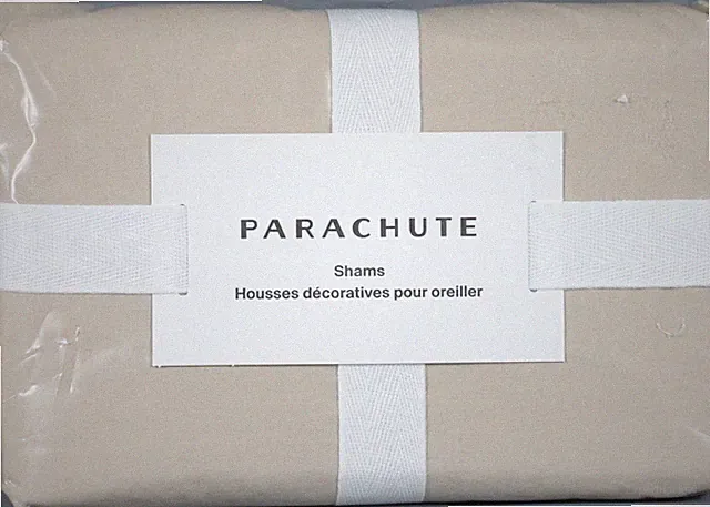 2 PARACHUTE LATTE 100% Brushed Cotton Standard Back Envelope Shams Portugal