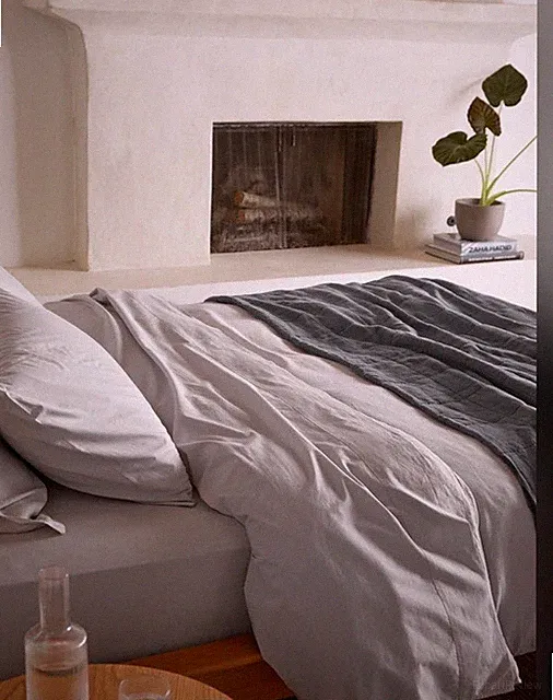 $200 PARACHUTE 100% Percale Cotton Duvet Cover FULL/QUEEN Taupe