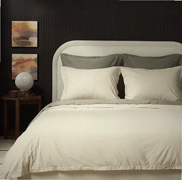 $240 PARACHUTE 100% Percale Cotton Duvet Cover KING/CAL K Bone-Tan