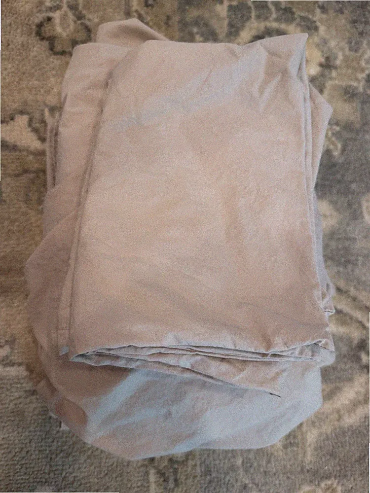$269 Parachute Percale Cotton Sheet Set Full/Queen Bedding Taupe NEW - READ