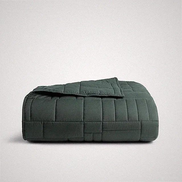 Full/Queen Cozy Block Quilt Pine - Parachute
