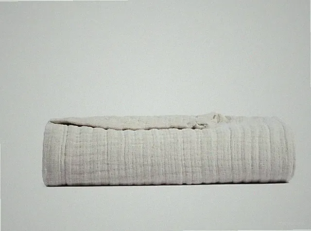 NEW $179 Parachute Home Cloud Cotton/Linen Gauze Throw Bone 50" X 70"