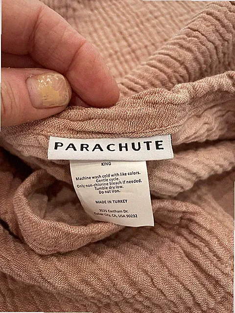 NWOT $329 PARACHUTE Cloud 100% Cotton DUVET COVER SET Rose-Mauve KING/CK