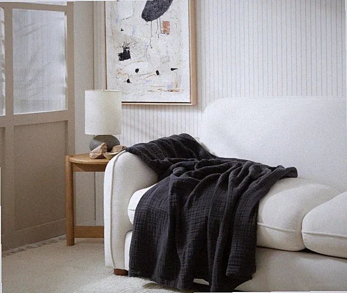 NWT $179 PARACHUTE Cloud Cotton/Linen Gauze Throw 50x70 Jete