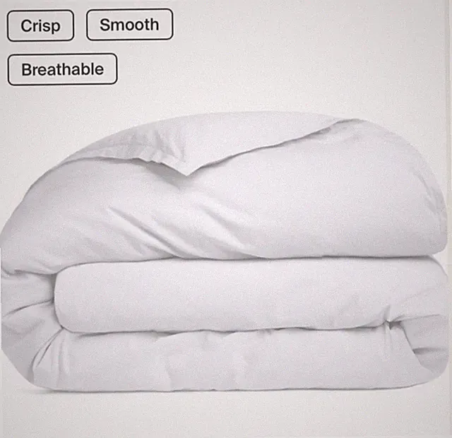 NWT $220 PARACHUTE 100% Percale Cotton DUVET COVER White QUEEN