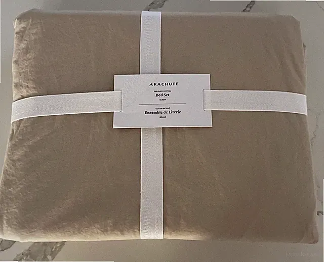 NWT $279 PARACHUTE Brushed Cotton SHEET SET Latte QUEEN