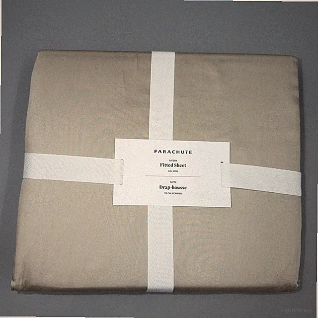 Parachute - 100% Cotton Sateen- Fitted Sheet- Cal King- Bone - New