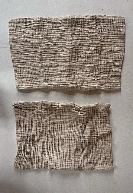 PARACHUTE Cotton Cloud Gauze Pillow Shams SET OF 2 Beige Natural Accent 12 X 18”