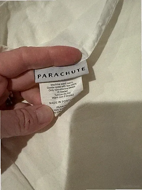 Parachute Cotton Percale Duvet Cover Size Full / Queen Cream Color EUC- 3 avail