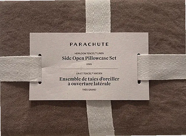 Parachute Heirloom Tencel Linen King Pillowcase Set /2 Clover NWT