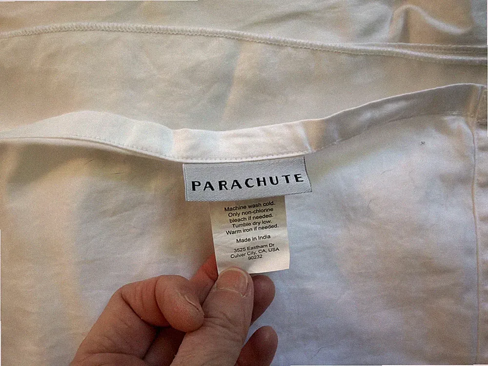 Parachute Home Queen Full Sateen Fitted Sheet In White