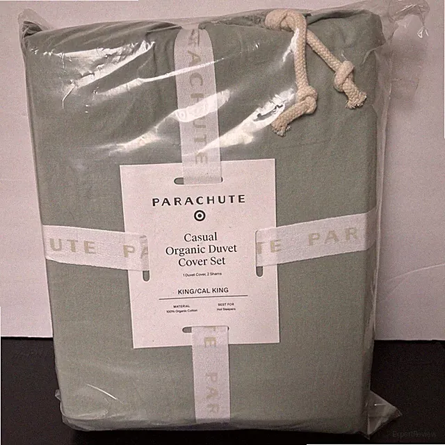 Parachute King/California King Casual Organic Cotton Duvet Cover & Sham Set Jade