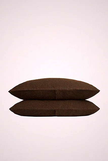 Parachute Linen Pillowcase Set Java Brown Standard NWT $79