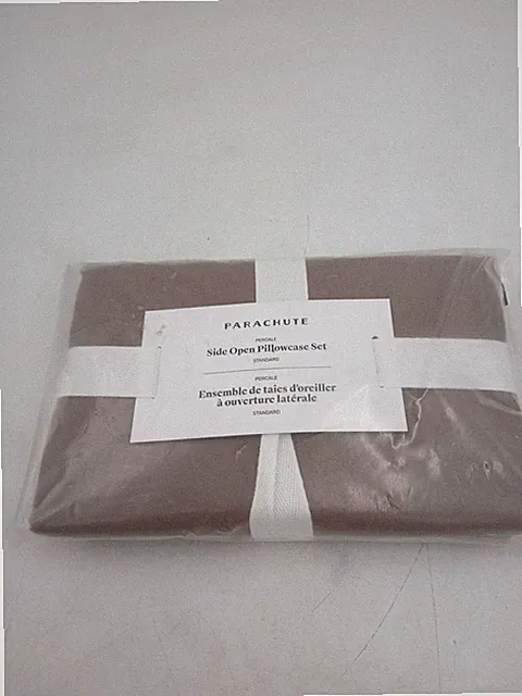 Parachute Pillowcases Standard Side Open Percale Set of 2 Warm Gray Adults