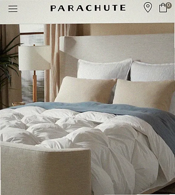 Parachute Qween Down Alternative organic puff Comforter Exelent Condition