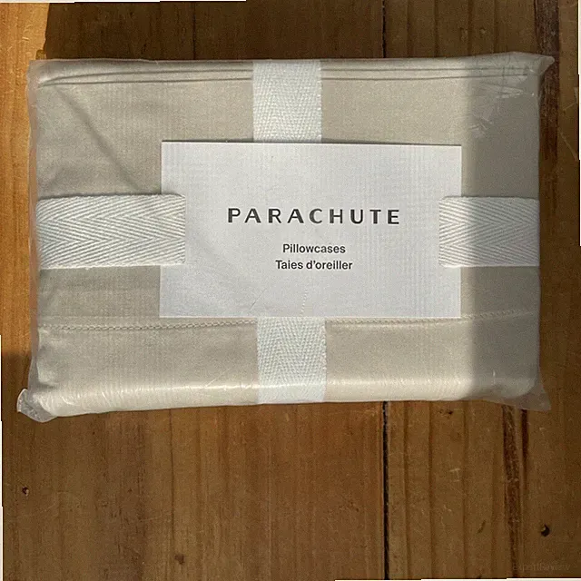 Parachute Sateen Cotton Open Pillowcase King Set Sand NWT
