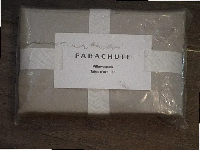 PARACHUTE SIDE OPEN SATEEN COTTON KING PILLOWCASE SET IN BONE NEW