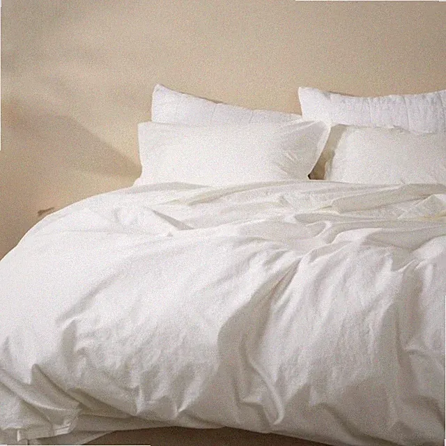 Parachute Venice Percale Duvet Cover White F/Q Long Staple Crisp Egyptian cotton