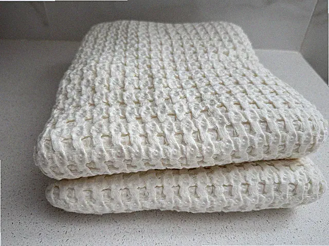 Parachute Waffle Cotton Throw Blanket Cream
