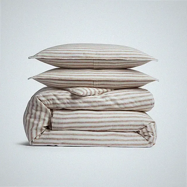 Relaxed Linen Stripe Duvet Cover & Sham Set - Parachute